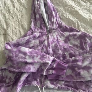 Nike Purple and White Hoodie